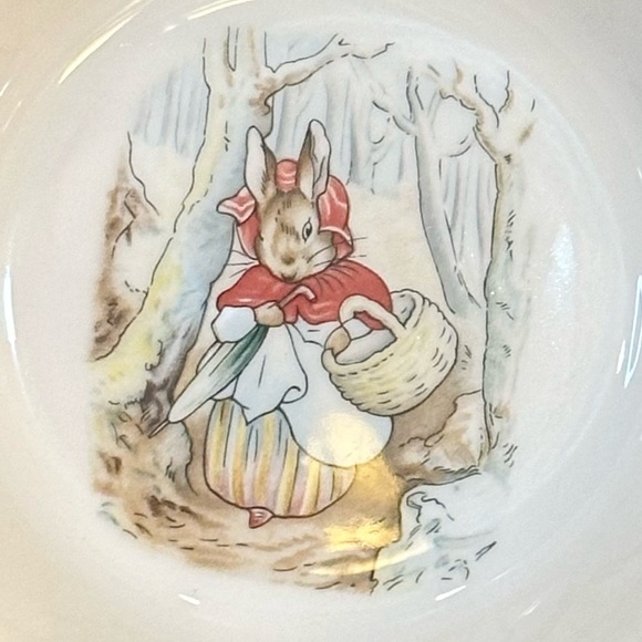 VTG 1980s Wedgewood Peter Rabbit Child's Plate, Bowl & Cup 3 Piece Set England - Picture 8 of 16